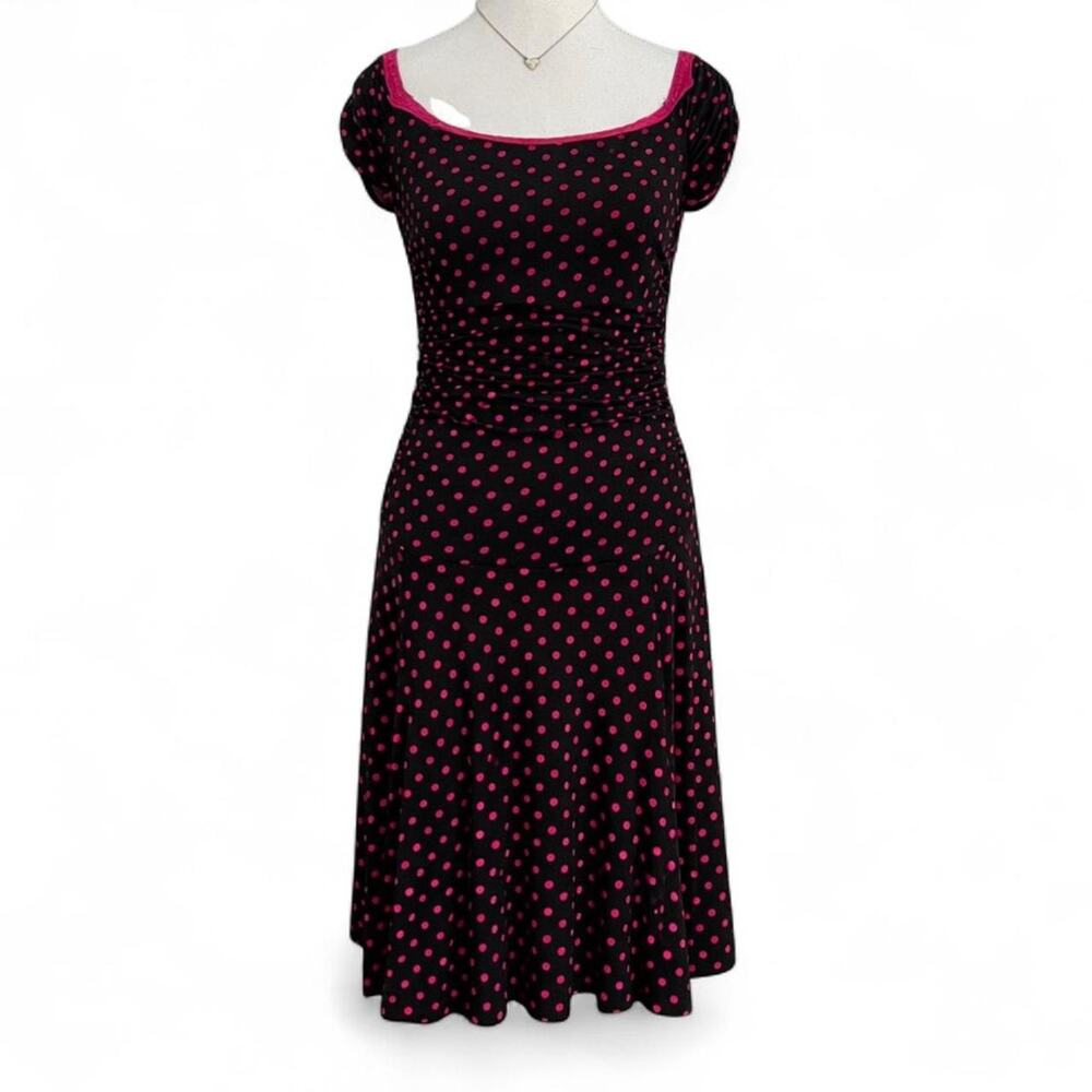 Pink + Black Polka Y2K Coquette Whimsy Goth Dress Gown Brand Tweeze Me Size S